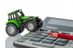 tractor and calculator illustration